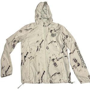New Balance White and Black Hooded Jacket